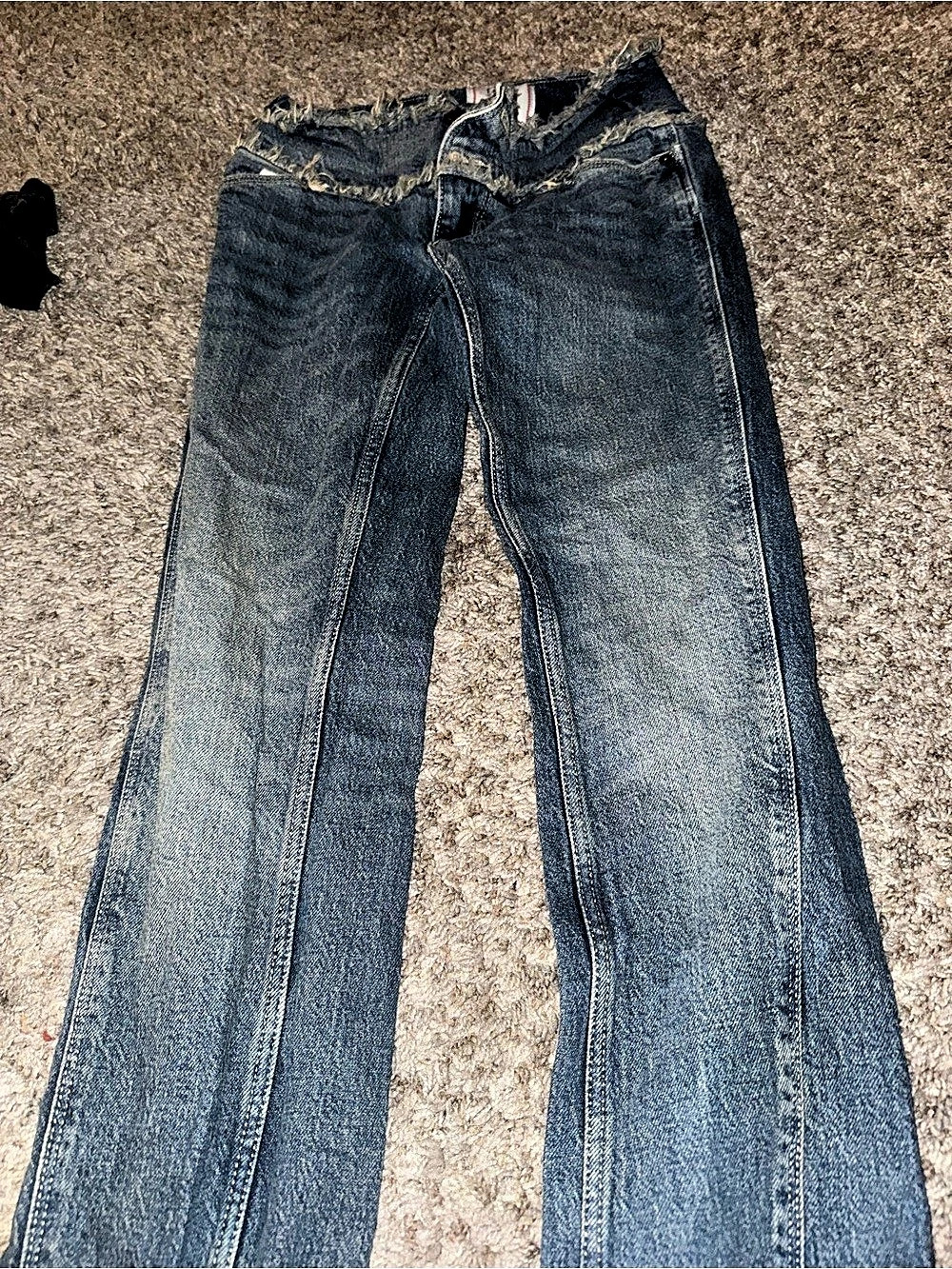 BDG Cutoff-Waistband Flare Jean Jeans Blue